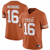 Men's Texas Longhorns #16 Arch Manning Orange Stitched Jersey Dzhi,baseball caps,new era cap wholesale,wholesale hats